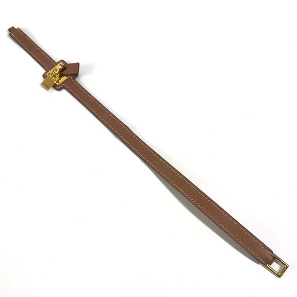 HERMES O'Kelly Bracelet Double bracelet accessories Bracelet Swift Brown/Gold - Picture 8 of 13